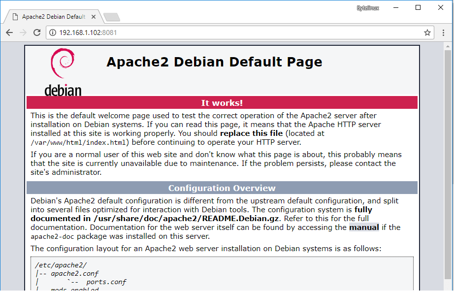 Apache Default Page on Debian Ubuntu