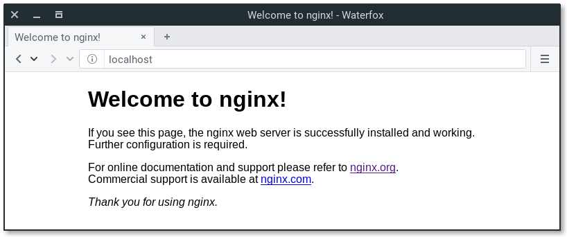 verify nginx installation