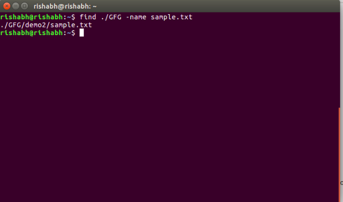 search file in linux