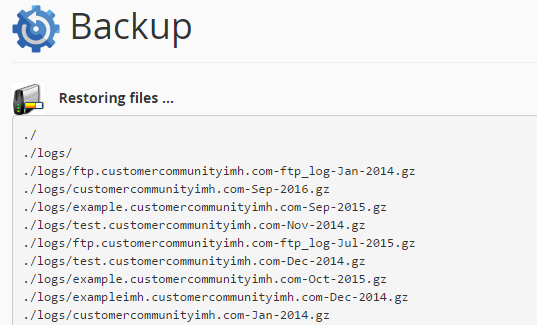 cpanel restore full backup